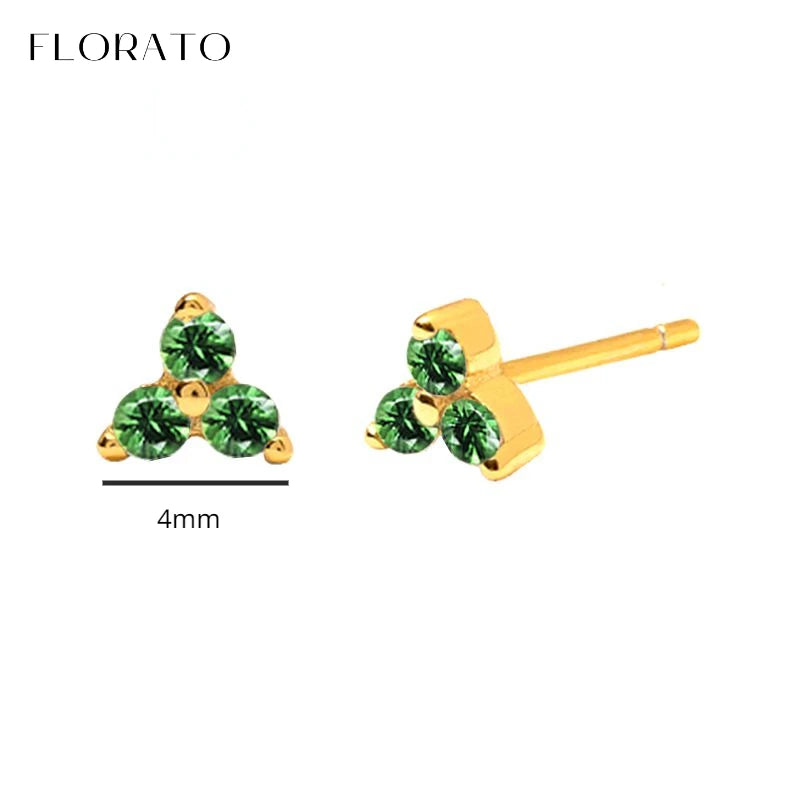 Florato 925 Sterling Silver Hoop Drop Earrings Turquoise Series