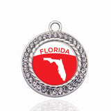 Florida Circle Charm for Necklace/Bracelet DIY