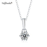 D Moissanite Necklace S925 Silver Neck Chain Diamond Pendant