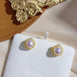925 Silver Flower Earrings Base for Gems Beads Crystals