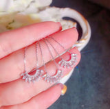 925 Silver Lab Diamond Pendant Charm Wedding Necklace