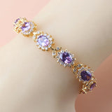African Women Wedding Jewelry Crystal Bracelet 925 Mark