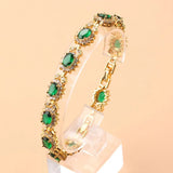 African Women Wedding Jewelry Crystal Bracelet 925 Mark