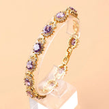 African Women Wedding Jewelry Crystal Bracelet 925 Mark