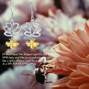 Flower Animal Bee Hoop Earrings - 925 Sterling Silver Jewelry