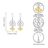 Flower Animal Bee Hoop Earrings - 925 Sterling Silver Jewelry