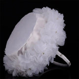 Wedding Flower Basket with Rhinestone Lace Ostrich Fluff