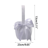 Small Satin Flower Girl Baskets with Bows