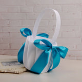 Small Satin Flower Girl Baskets with Bows
