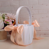 Small Satin Flower Girl Baskets with Bows