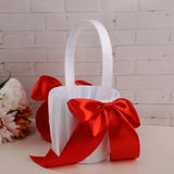 Small Satin Flower Girl Baskets with Bows