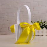Small Satin Flower Girl Baskets with Bows