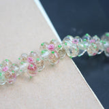 Pink Mix Flower Lampwork Glass Beads for Jewelry Making