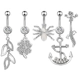 Butterfly Belly Ring Set Bulk - Sexy Navel Piercing Pack