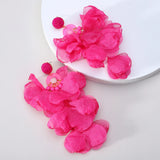 Flower Lace Dangle Earrings For Women Girl Fairy Jewelry