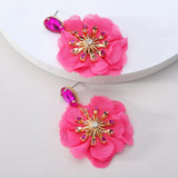 Flower Lace Dangle Earrings For Women Girl Fairy Jewelry