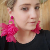 Flower Lace Dangle Earrings For Women Girl Fairy Jewelry