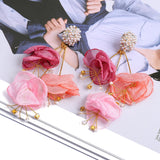 Flower Lace Dangle Earrings For Women Girl Fairy Jewelry