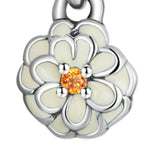 Flower & Bird Bead Charms Women Bracelet Bangle Jewelry Making