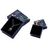 Flower Bird Print Jewelry Gift Box Earring Ring Pendant Necklace Display Packagi