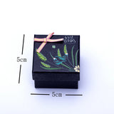 Flower Bird Print Jewelry Gift Box Earring Ring Pendant Necklace Display Packagi