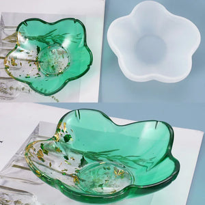 Flower Bowl Plate Resin Mold DIY Craft Art Silicone Mould Home Decoration Tools