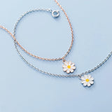 Sterling Silver Flower Anklet Bracelet for Women