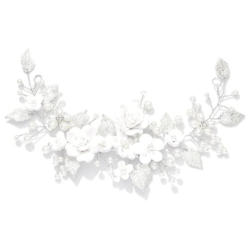 Silver Pearl Hair Accessories Wedding Headpiece