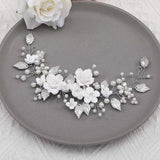 Silver Pearl Hair Accessories Wedding Headpiece