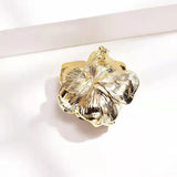 Flower Brooch Rhinestone Pearl Drop Enamel Pin