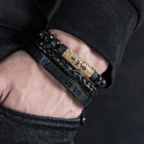 Stainless Steel Cross Bracelet with Flower Charm Bangle