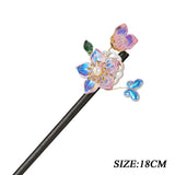 Vintage Sandalwood Flower Chinese Hair Sticks Forks Wedding Hairpin