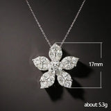 Flower Chocker Necklace AAAAA Cz Filled Wedding Pendants Necklace