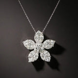 Flower Chocker Necklace AAAAA Cz Filled Wedding Pendants Necklace