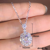 Flower Chocker Necklace Zircon Filled Wedding Pendant