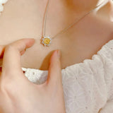Flower Choker Necklace AAAAA Zircon White Filled Wedding Pendant