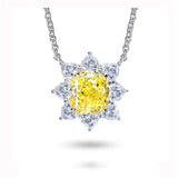 Flower Choker Necklace AAAAA Zircon White Filled Wedding Pendant