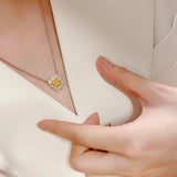 Flower Choker Necklace AAAAA Zircon White Filled Wedding Pendant