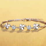 Purple Crystal Amethyst Chain Bracelet for Women