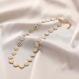 Daisy Clavicle Chain Necklace Women Choker Statement Wedding Bridal