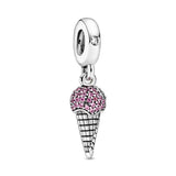 Flower Dangle Charm Bead for Bracelet Bangle