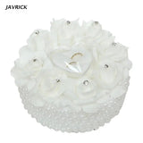 Flower Decorated Ring Box Bearer Pillow Wedding Ring Cushion Wedding Decor