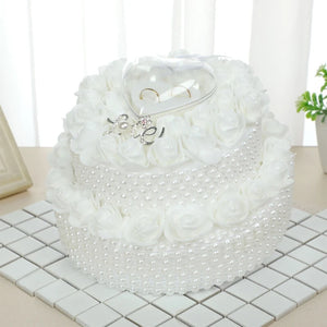 Flower Ring Box & Pillow Set for Wedding Anniversary