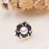 Flower DIY Brooch Pin Mountings for Pearls Agate Jade