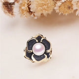 Flower DIY Brooch Pin Mountings for Pearls Agate Jade