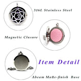 Flower Stainless Steel Perfume Locket Aromatherapy Pendant