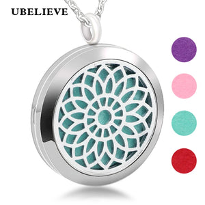 Stainless Steel Aromatherapy Pendant Necklace
