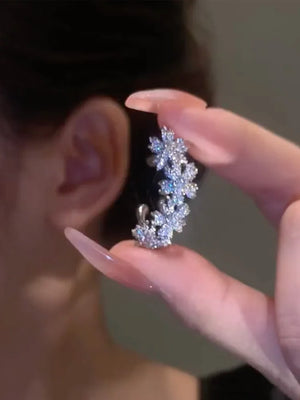 High-end Flower Ear Clips for Women