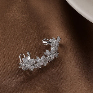 High-end Flower Ear Clips for Women