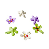 Flower Eardrop Pendant Necklace Earring Charms 8pcs